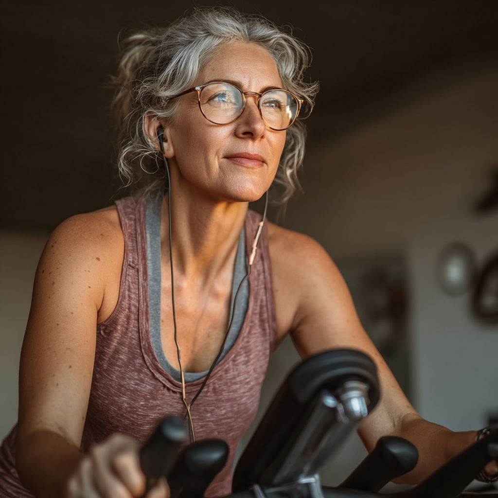 Active seniors enjoying outdoor fitness activities